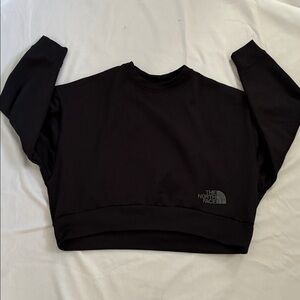 The Northface crop oversize fleece lined sweatshirt